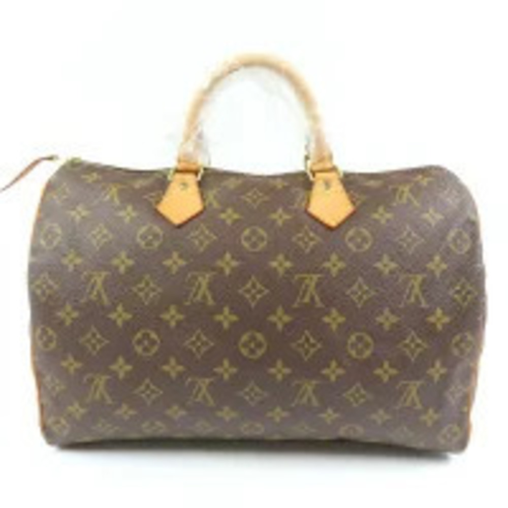 Louis Vuitton Boston Speedy Brown Handbag Bag Monogram Leather Brown